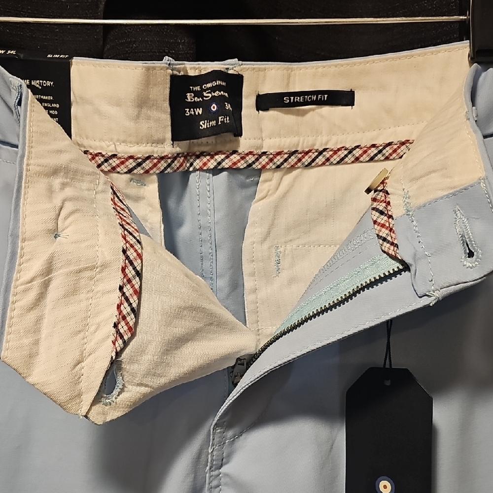 Ben Sherman Sky Blue Chinos - Picture 6 of 9